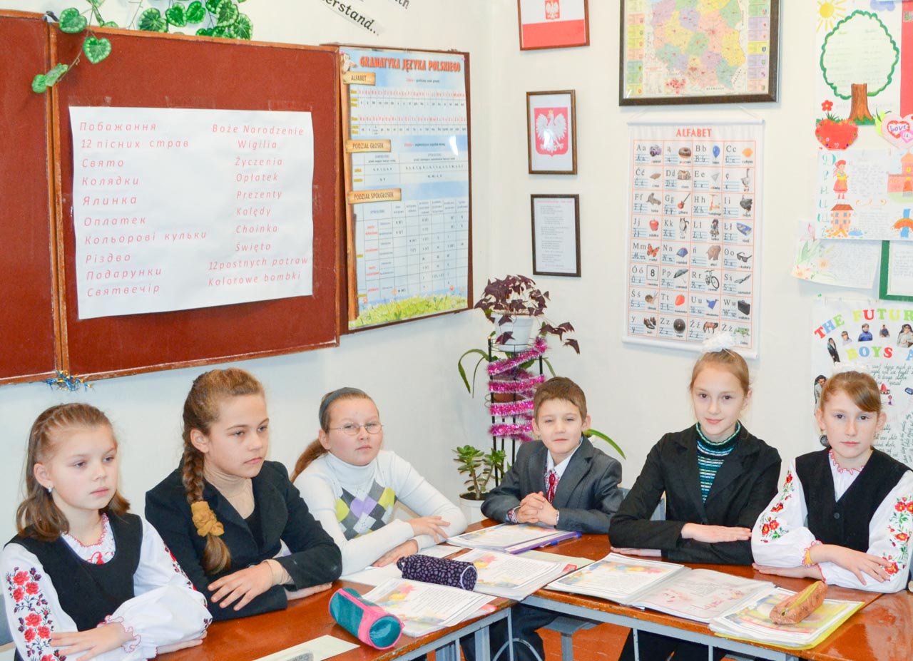 Na zajęciach fakultatywnych z języka polskiego (grudzień 2013 roku)