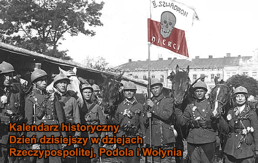 II Ochotniczy Szwadron Śmierci w czasie walk o Lwów w 1920 roku. Z prawej ułanka Janina Łada-Walicka