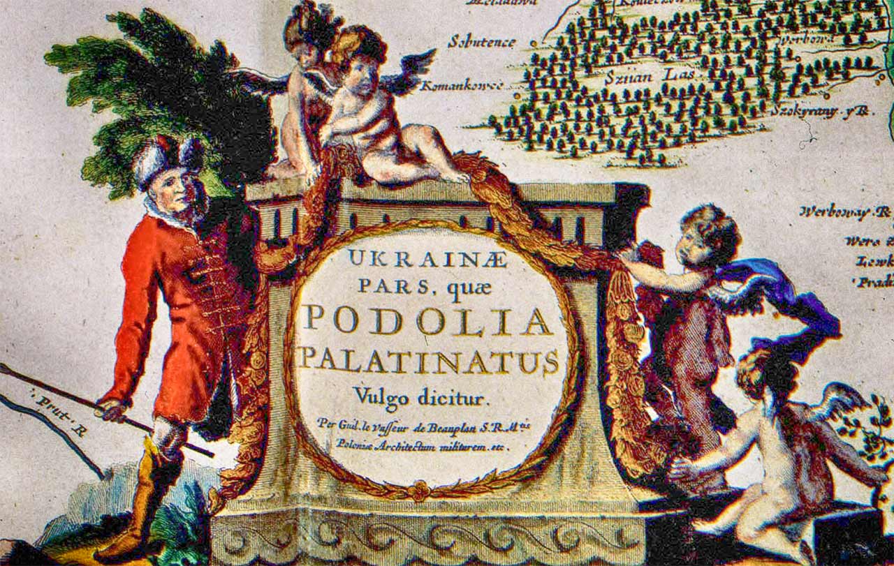 Fragment mapy Bouplana z XVII w.