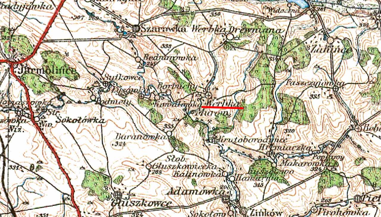 Mapa Podola z 1928 r.
