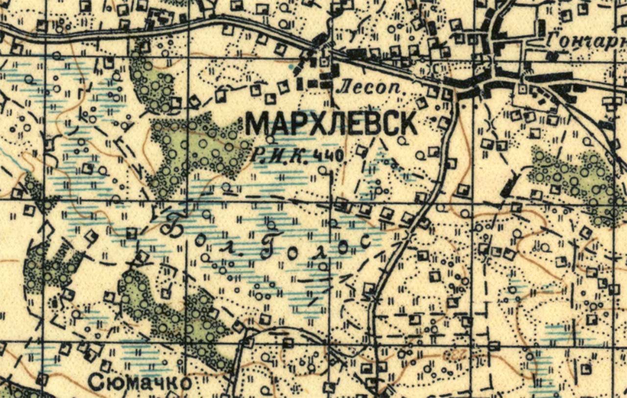 Marchlewsk na sowieckiej mapie z 1931 r.