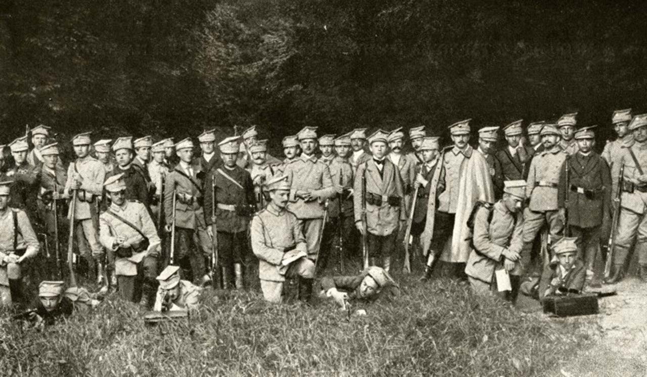 Drużyny Bartoszowe Legionu Wschodniego, wrzesień 1914, nr inw. 54/16. Źródło - mjp.najlepszemedia.pl