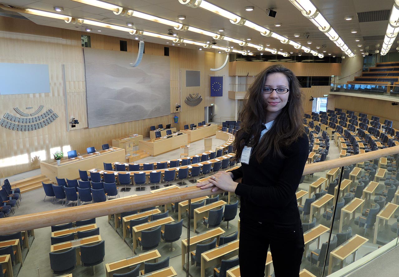 Winniczanka Inna Sandiuk w szwedzkim parlamencie Riksdag