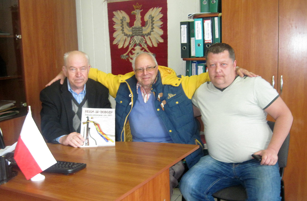 Od lewej - Franciszek Miciński, Stanisław Gabriel Cichocki oraz Oleg Spiwak