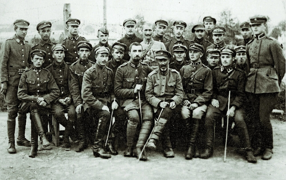 Internowani ukraiscy oficerowie w Wadowicach. 1921 r. 