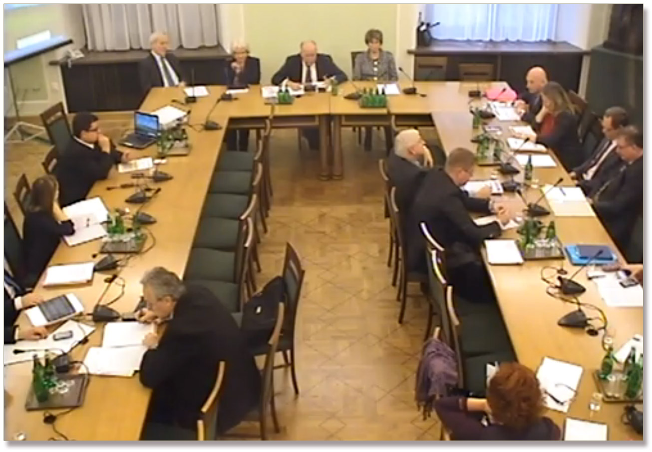 Zdjęcie odnosi się do poprzedniego posiedzenia komisji z listopada. Źródło - senat.gov.pl