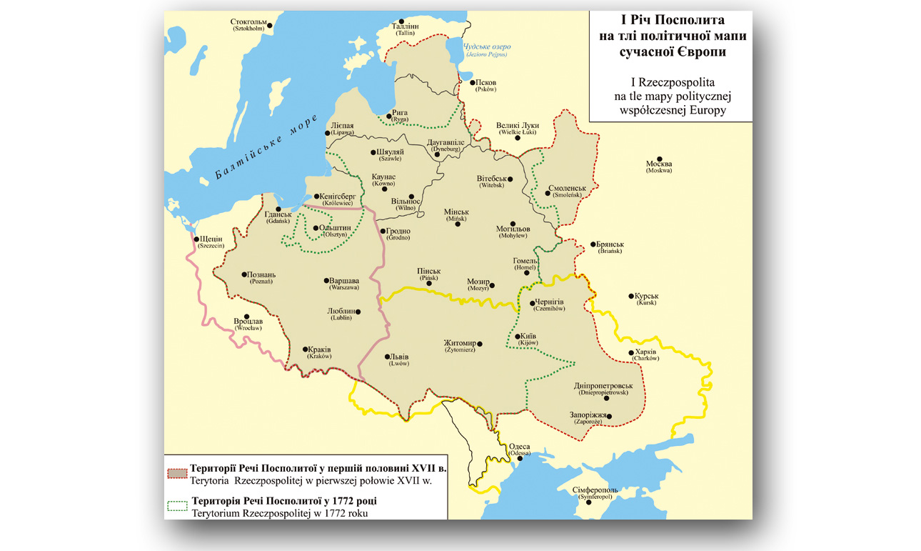 Mapa udostępniona przez Fundację Polonia-Ruthenia