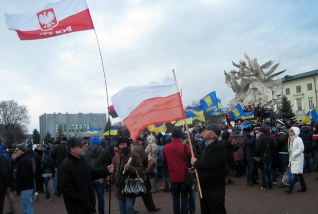 Euromajdan z udziałem Polaków w Chmielnickim